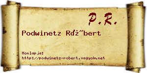 Podwinetz Róbert névjegykártya